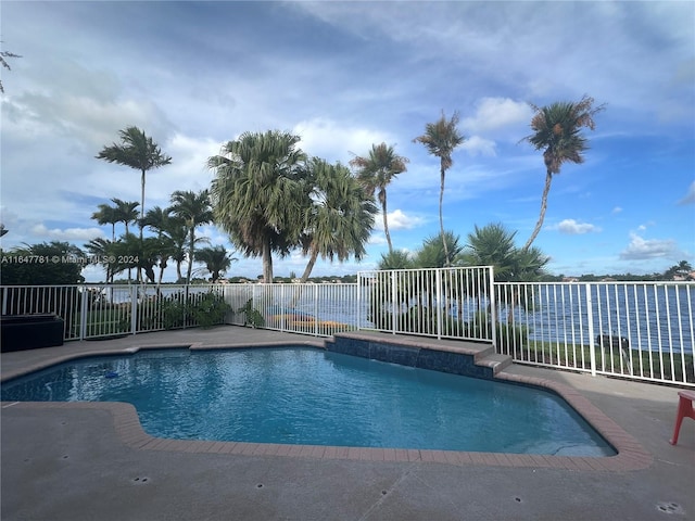 view of pool with a patio area