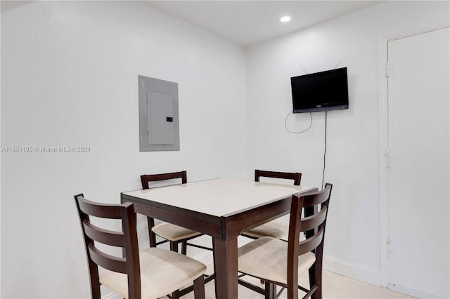 1080 94th St Unit 411, Bay Harbor Islands, FL 33154 - dining room featuring electric panel and recessed lighting