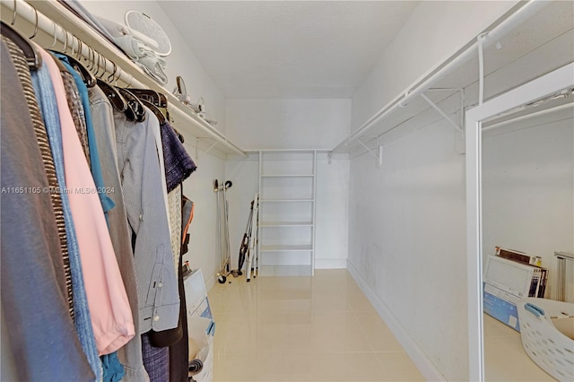 view of walk in closet