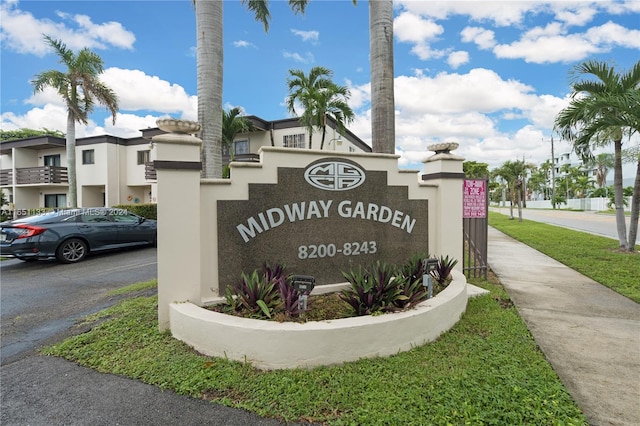 view of community sign