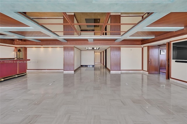 936 Intracoastal Dr Unit Ph4, Fort Lauderdale, FL 33304 - spare room with baseboards and coffered ceiling