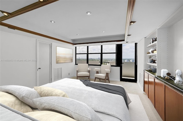 936 Intracoastal Dr Unit Ph4, Fort Lauderdale, FL 33304 - bedroom featuring light carpet, recessed lighting, and baseboards