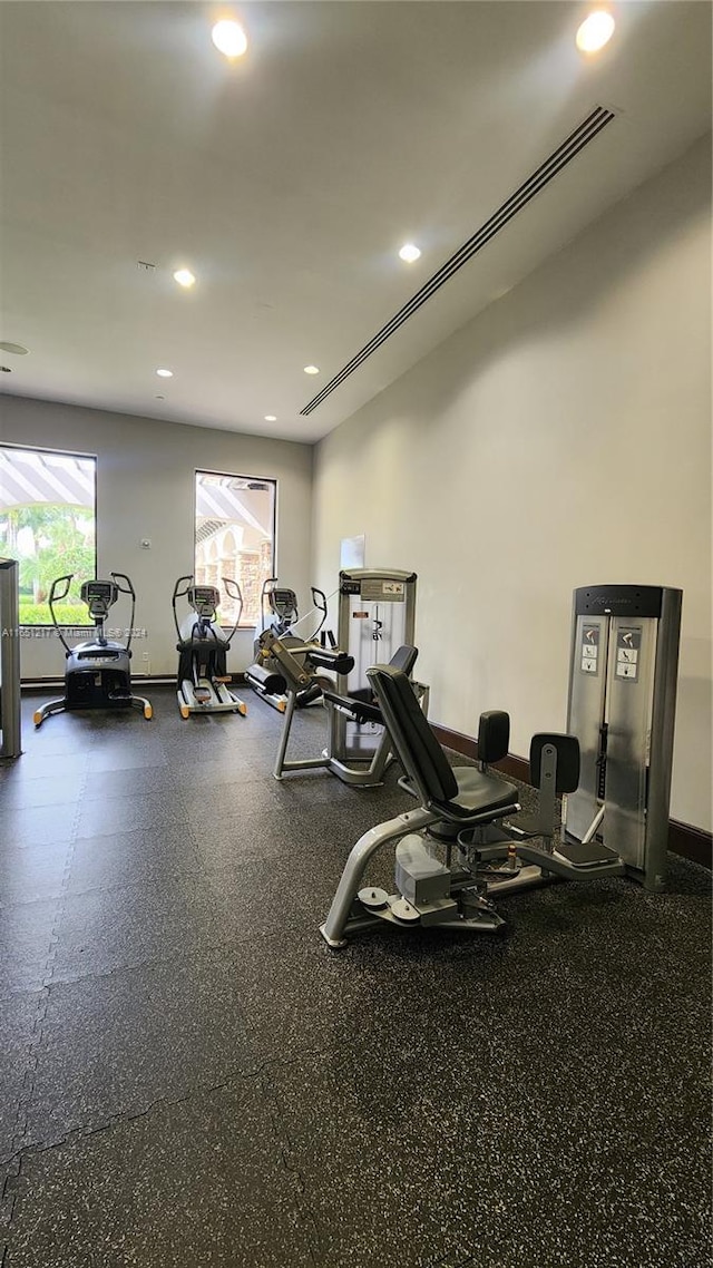 view of exercise room