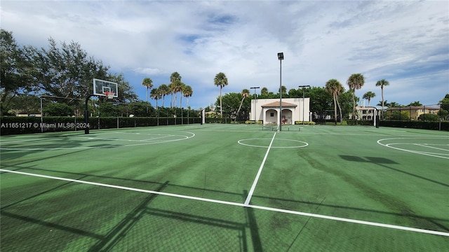 view of basketball court