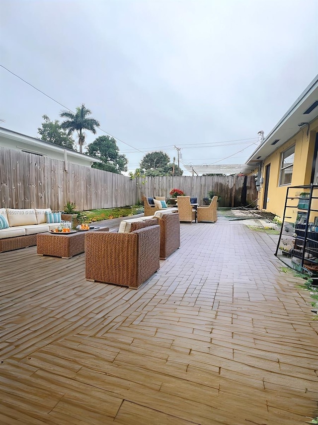 view of patio / terrace featuring an outdoor hangout area