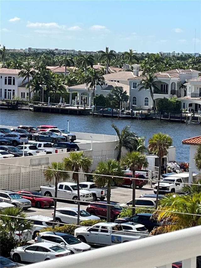 view of water feature featuring a residential view