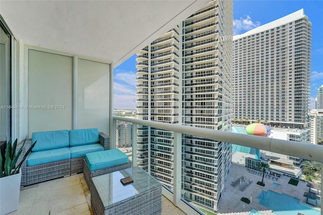 balcony with an outdoor living space