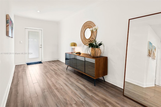 interior space with wood-type flooring