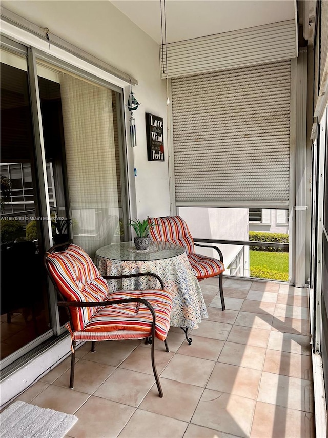 view of sunroom