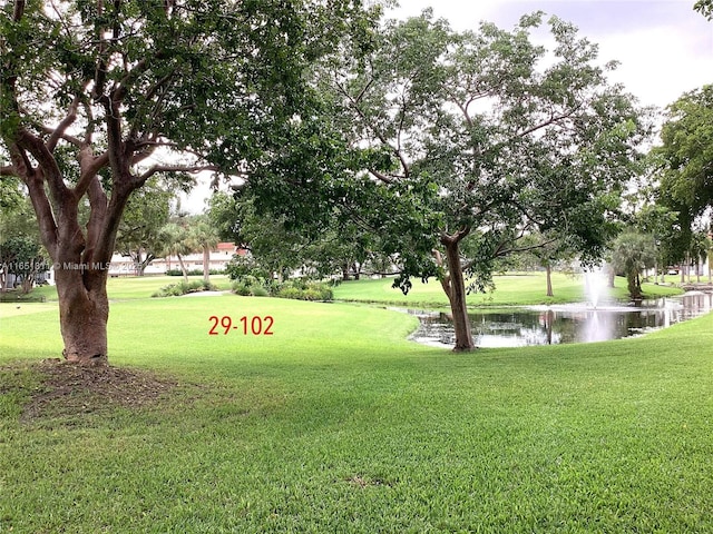 611 S Hollybrook Dr Unit 102, Pembroke Pines, FL 33025 - surrounding community featuring a water view and a lawn