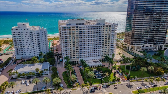 9801 Collins Ave Unit 3T, Bal Harbour, FL 33154 - birds eye view of property featuring a view of city and a water view