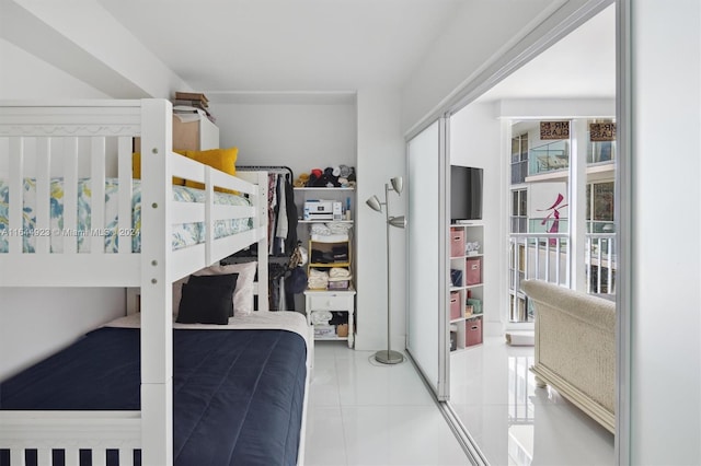 view of tiled bedroom