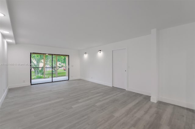 empty room featuring light hardwood / wood-style flooring