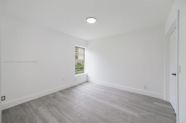 empty room featuring light hardwood / wood-style flooring