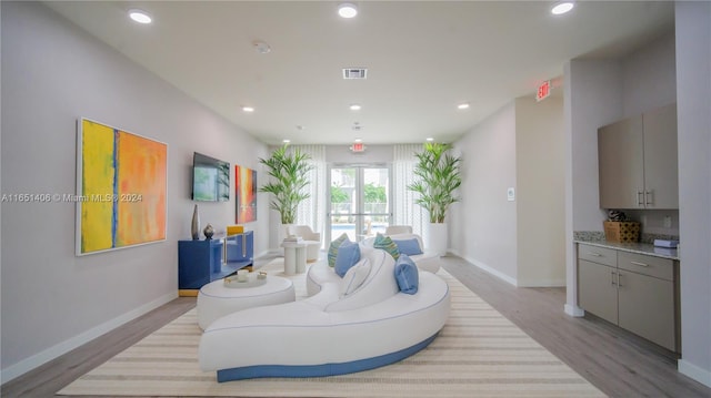 interior space featuring light hardwood / wood-style flooring