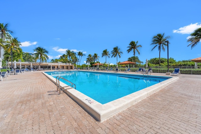 view of pool with a patio area