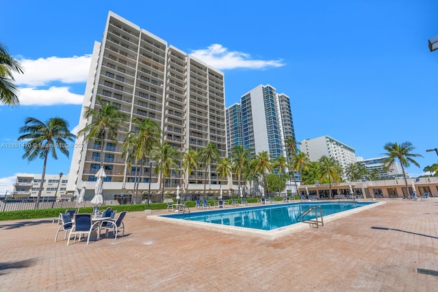 view of pool with a patio