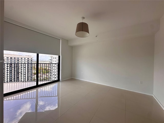 view of tiled empty room