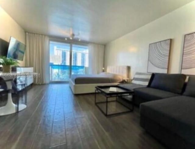 living room featuring hardwood / wood-style floors