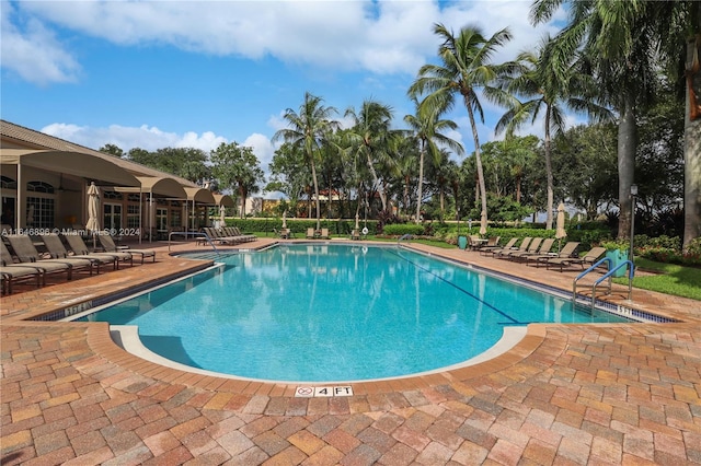 view of pool with a patio