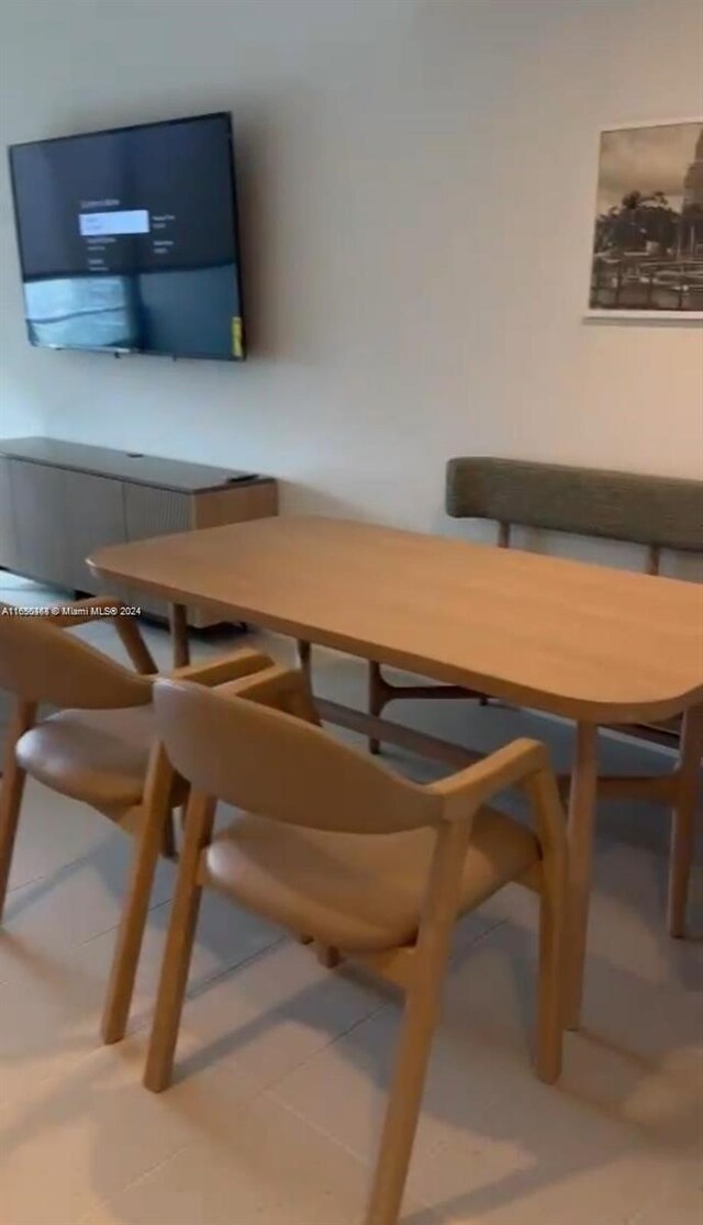 view of tiled dining room