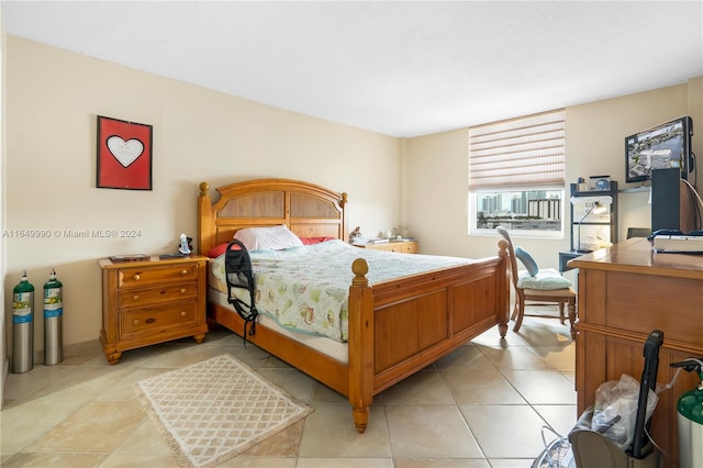 view of tiled bedroom