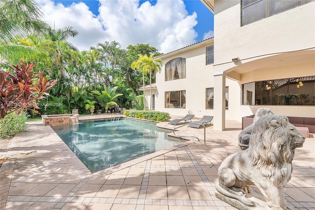 view of pool with a patio area