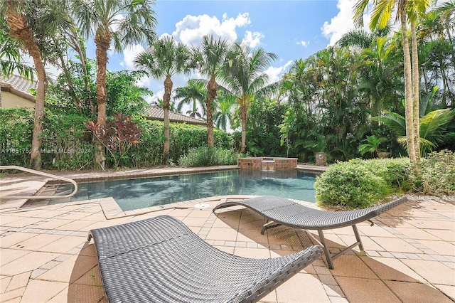 view of pool featuring a patio area