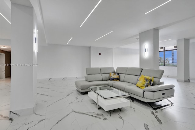 1880 S Ocean Dr Unit Ts106, Hallandale Beach, FL 33009 - living area with marble finish floor