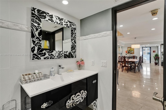 bathroom featuring vanity