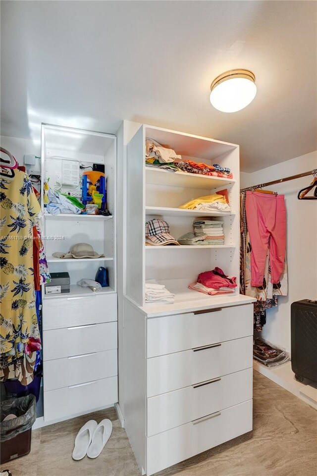 view of walk in closet