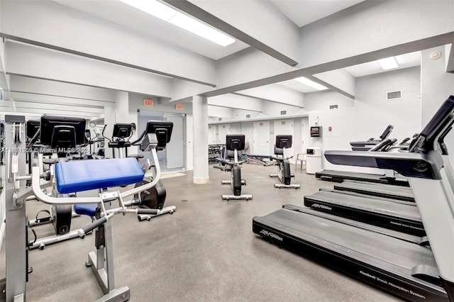 1880 S Ocean Dr Unit Ts106, Hallandale Beach, FL 33009 - gym featuring visible vents