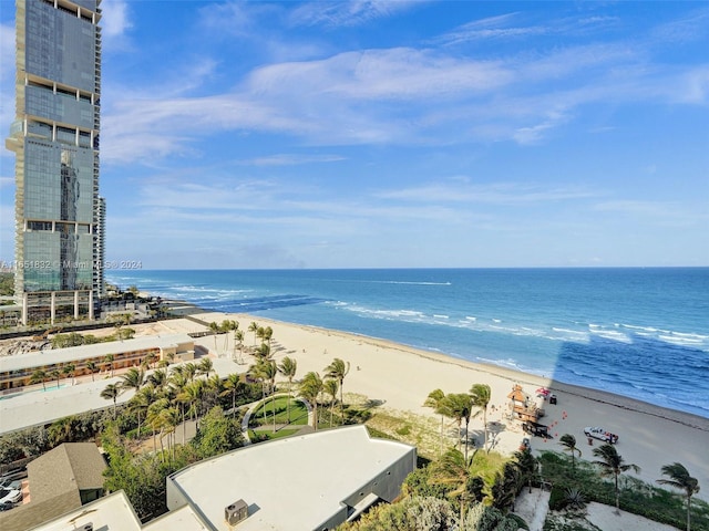 water view featuring a beach view