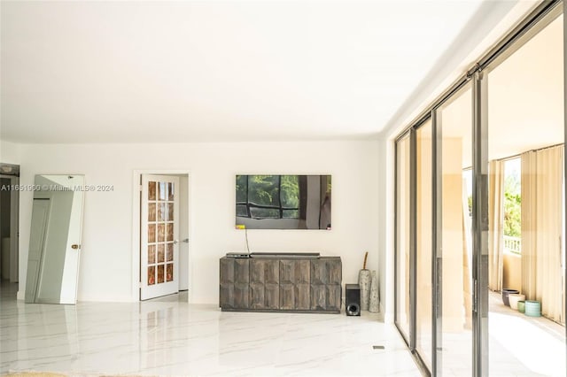 empty room featuring a wall of windows and plenty of natural light