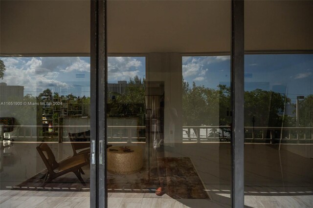 view of patio with a balcony