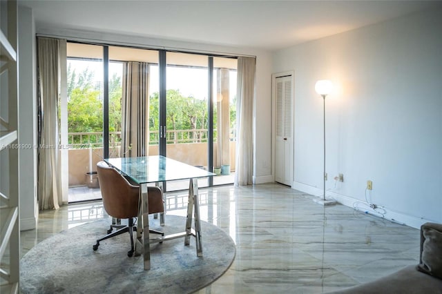 view of dining area