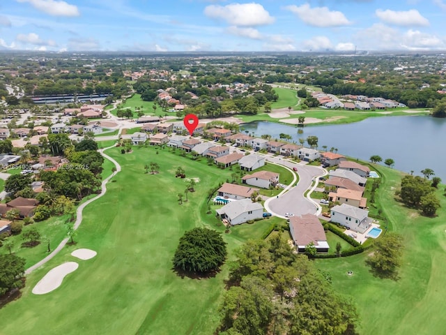 8123 NW 78th St, Tamarac, FL 33321 - aerial view of property and surrounding area featuring a large body of water, a local golf course, and nearby suburban area