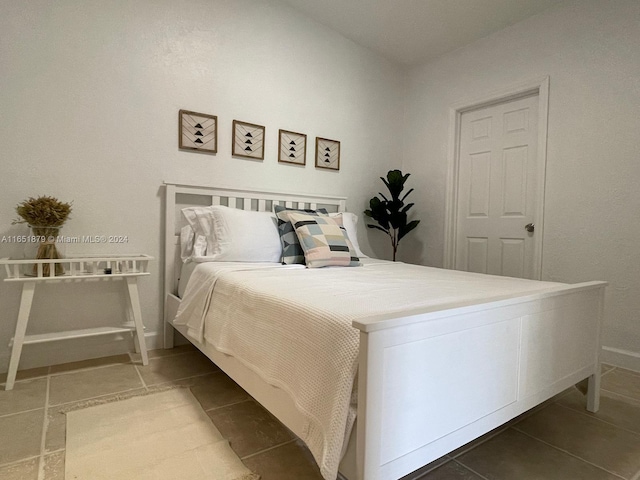 view of tiled bedroom