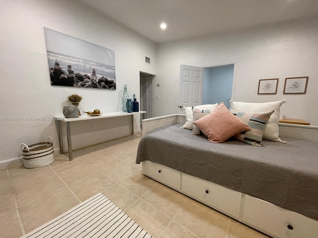 view of tiled bedroom