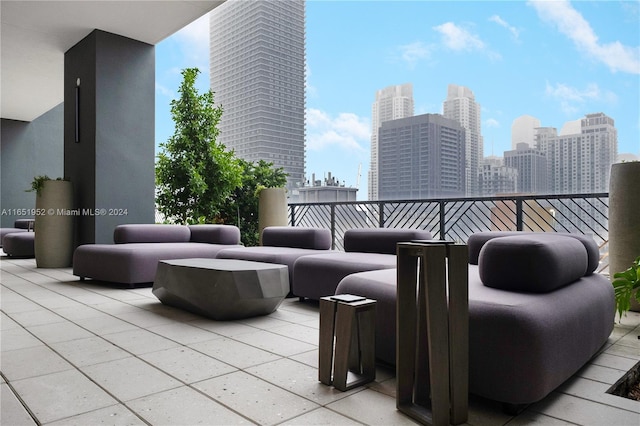 view of patio with an outdoor hangout area