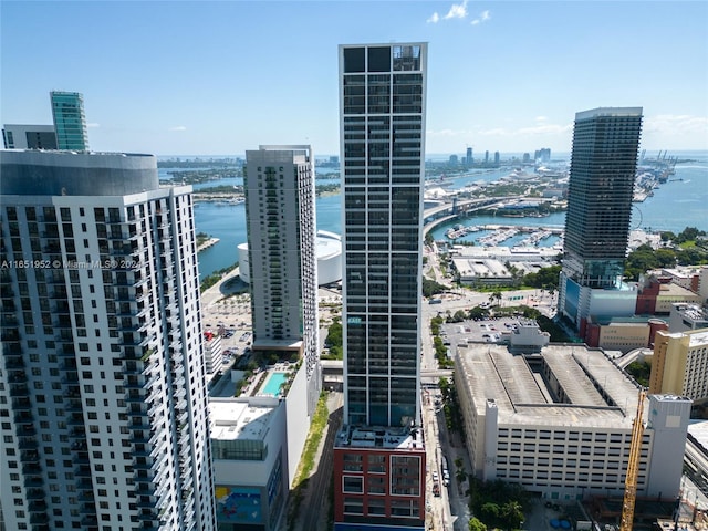 view of city featuring a water view