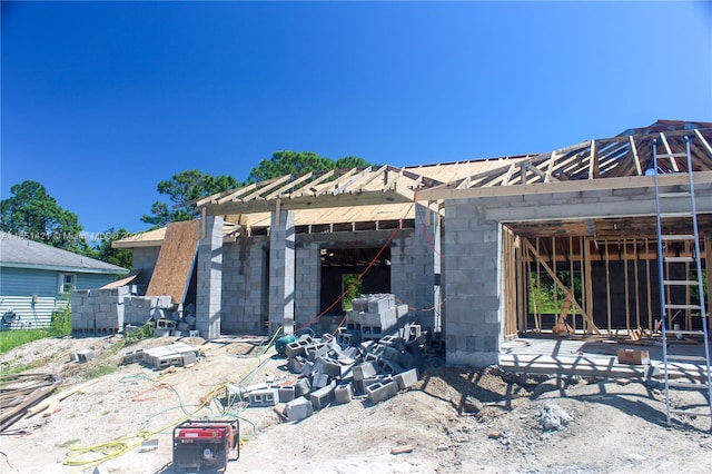 view of property under construction