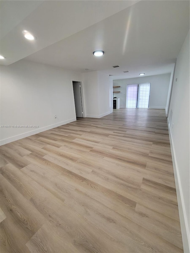 interior space featuring light wood-type flooring