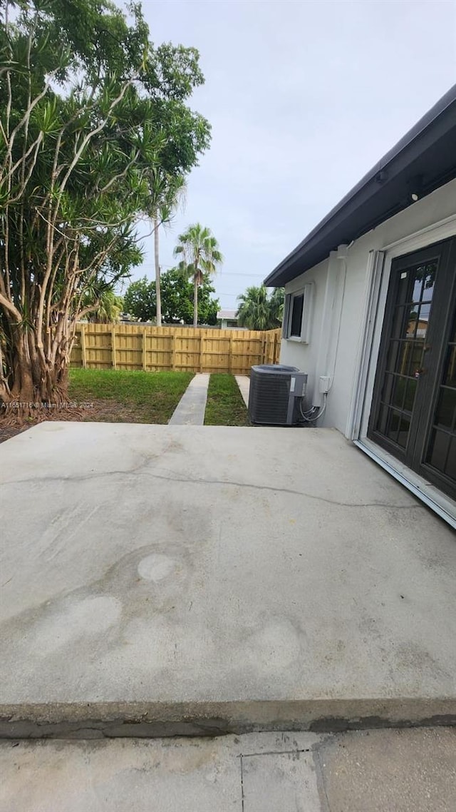 view of patio / terrace with central AC