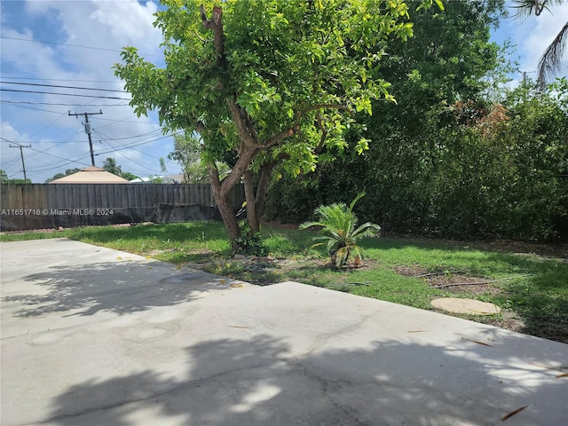 view of yard with a patio