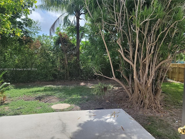 view of yard with a patio area