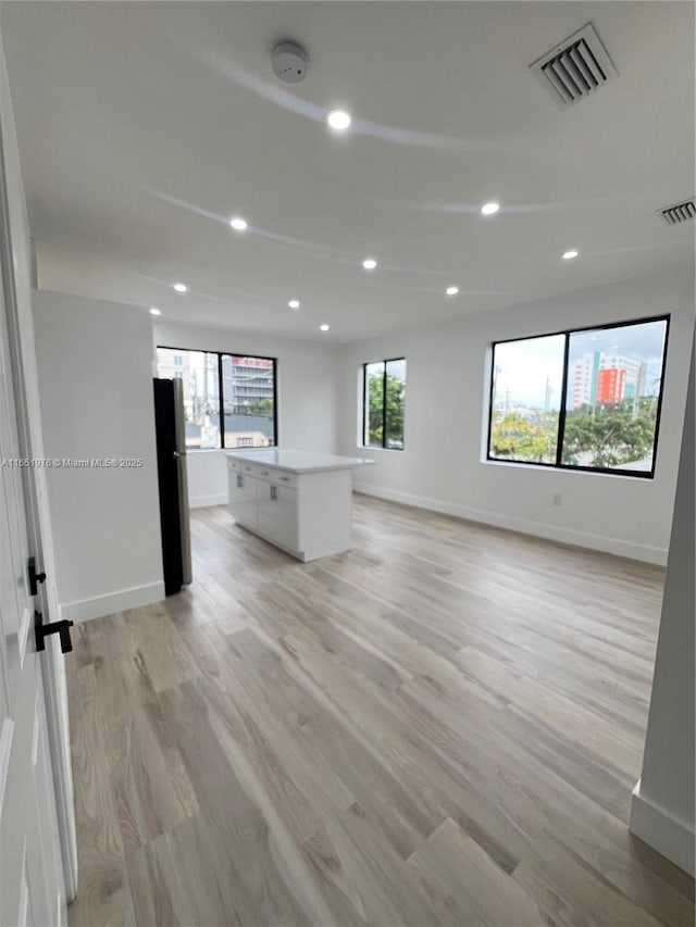 empty room featuring light hardwood / wood-style floors