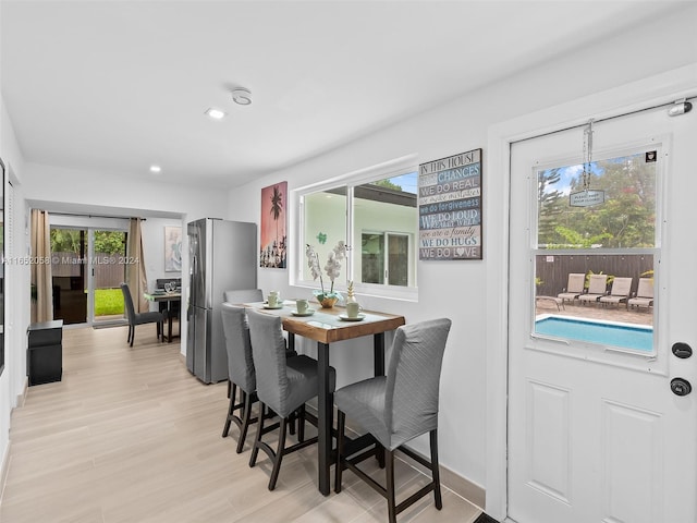 2320 SW 36th Ave, Fort Lauderdale, FL 33312 - dining room featuring light wood-style flooring and recessed lighting