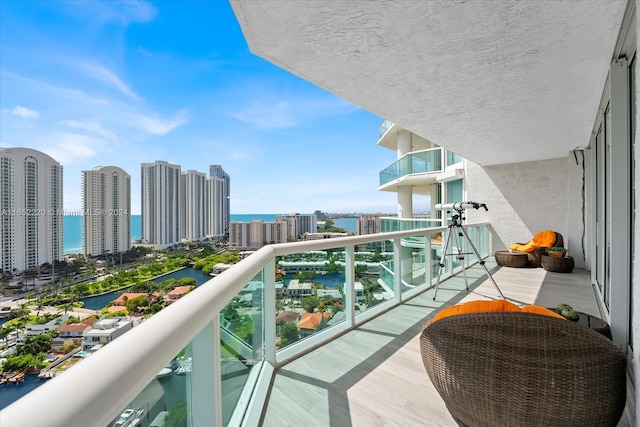 16500 Collins Ave Unit 2451, Sunny Isles Beach, FL 33160 - balcony featuring a water view and a view of city
