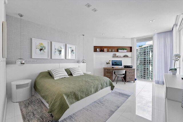 16500 Collins Ave Unit 2451, Sunny Isles Beach, FL 33160 - bedroom featuring an office area and light tile patterned floors